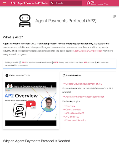 AP2 Protocol Website Screenshot